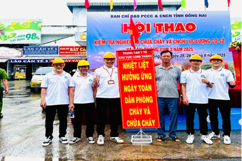 Hội thao kiểm tra nghiệp vụ chữa cháy và cứu nạn cứu hộ  lực lượng cơ sở và dân phòng cụm 3 năm 2025